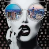Tableau en verre encadré NY View 120x120cm