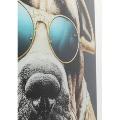 Tableau en verre Fashion Dog 60x80cm