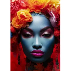 Tableau en verre Flowers Dream Women 80x120cm