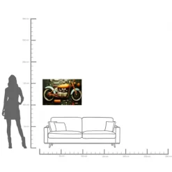 Tableau en verre Garage Motorbike 60x80cm