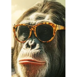 Tableau en verre Holiday Monkey 80x60cm