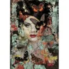 Tableau en verre Lady Butterfly 100x150cm