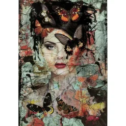 Tableau en verre Lady Butterfly 100x150cm