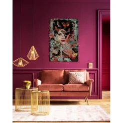 Tableau en verre Lady Butterfly 100x150cm