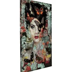 Tableau en verre Lady Butterfly 100x150cm