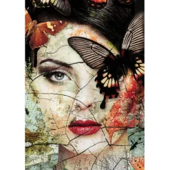 Tableau en verre Lady Butterfly 100x150cm