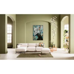 Tableau en verre Lady Flower 100x150cm