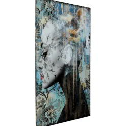 Tableau en verre Lady Flower 100x150cm