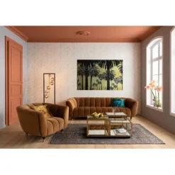 Tableau en verre Metallic Palms 180x120cm