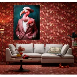 Tableau en verre Mister Flamingo 120x160cm