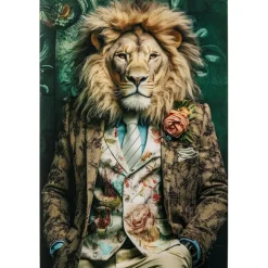 Tableau en verre Mister Lion 150x100cm