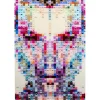 Tableau en verre Pixel Face 120x80cm