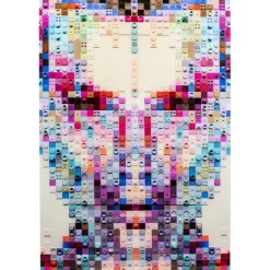 Tableau en verre Pixel Face 120x80cm