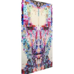 Tableau en verre Pixel Face 120x80cm