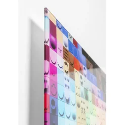 Tableau en verre Pixel Face 120x80cm