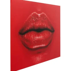 Tableau en verre Red Lips 120x80cm