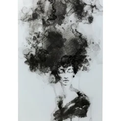 Tableau en verre Smokey Hair 100x150cm