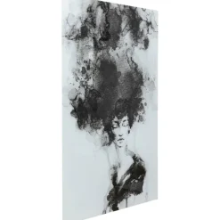 Tableau en verre Smokey Hair 100x150cm