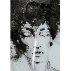 Tableau en verre Smokey Hair 100x150cm
