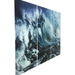 Tableau en verre Triptychon Wave (3/Set)