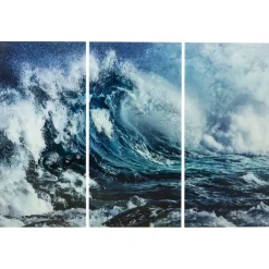 Tableau en verre Triptychon Wave (3/Set)