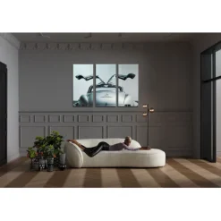 Tableau en verre Triptychon Oldtimer Back 240x160c