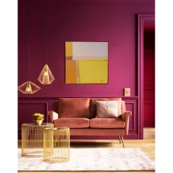 Tableau encadré Abstract Shapes jaune 113x113cm