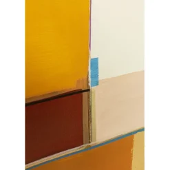 Tableau encadré Abstract Shapes jaune 113x113cm