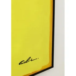Tableau encadré Abstract Shapes jaune 113x113cm