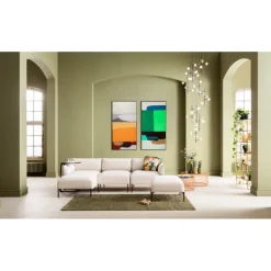 Tableau encadré Abstract Shapes vert 73x143cm