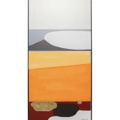 Tableau encadré Abstract Shapes orange 73x143cm