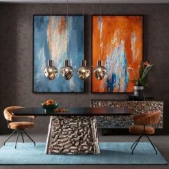 Tableau encadré Artistas bleu 120x180cm