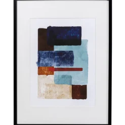 Tableau encadré Box Back bleu 60x80cm