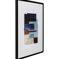 Tableau encadré Box Back bleu 60x80cm
