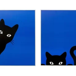 Tableau encadré Ciao Gatto (2/Set)