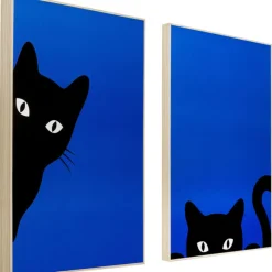 Tableau encadré Ciao Gatto (2/Set)