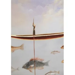 Tableau encadré Cloud Fisherman Boat 60x120cm