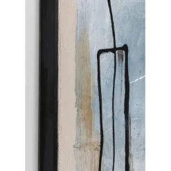 Tableau encadré Dust bleu 100x100cm