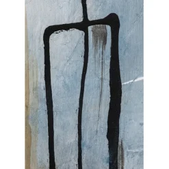 Tableau encadré Dust bleu 100x100cm