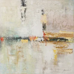 Tableau encadré Dust doré 120x120cm