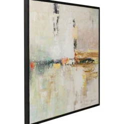 Tableau encadré Dust doré 120x120cm