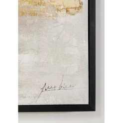 Tableau encadré Dust doré 120x120cm