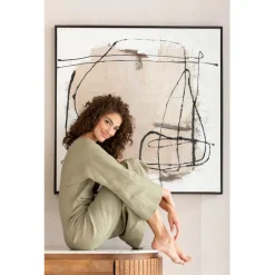 Tableau encadré Dust gris 100x100cm