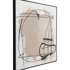 Tableau encadré Dust gris 100x100cm