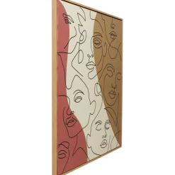 Tableau encadré Faccia Arte Tri Colore 90x120cm