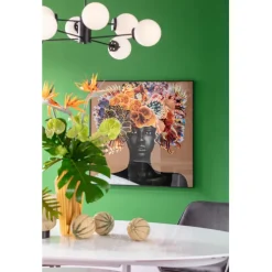 Tableau encadré Flower Hair 120x120cm