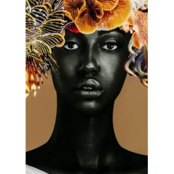 Tableau encadré Flower Hair 120x120cm
