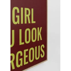 Tableau encadré Go Girl 50x70cm