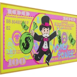 Tableau encadré Graffiti Money 70x160cm