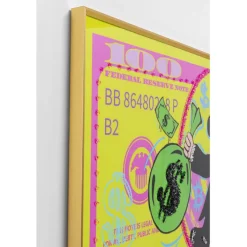 Tableau encadré Graffiti Money 70x160cm